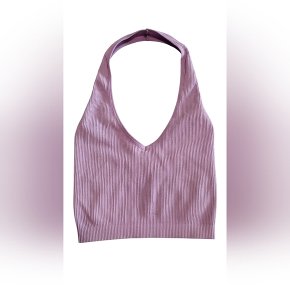 Sunday Best Aritzia NWOT | Lilac SinchSeamless Rib Halter Top | Never Worn | XS - Picture 4 of 11